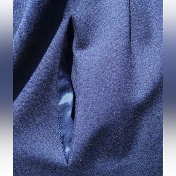 TRINA TURK NWT Pamila Keyhole Navy Blue Dress w Pockets - Picture 10 of 10
